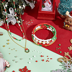 3500 шт. 10 вида стеклянных круглых бусин&nbsp;SEED-PH0002-15