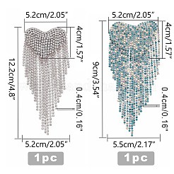 2 chaîne d'épaule en alliage de zinc avec strass bicolore&nbsp;DIY-NB0006-56