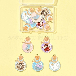 10шт 5 стиля позолоченные подвески из сплава с эмалью&nbsp;ENAM-FS0003-02