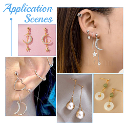 120 шт. 2-х цветный железный шариковый штифт для серьги KK-UN0001-70