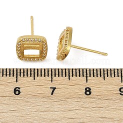 Латунные серьги-гвоздики из циркония&nbsp;KK-F891-13G