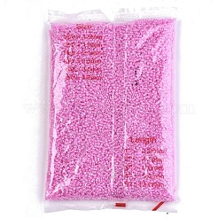 6/0 ガラスシードビーズ  色の内側  丸い穴  ラウンド  透明色の虹  パールピンク  6/0  4~5x2.5~4.5mm  穴：1.2mm  約4500個/袋&nbsp;SEED-A016-4mm-209