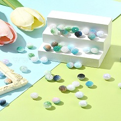 200 шт. 10 вида бусин в виде ягод из искусственного жемчуга и непрозрачного акрила OACR-FS0001-96A