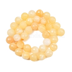 Fili di perline giada gialla naturale&nbsp;GG-NH0014-C02-10mm