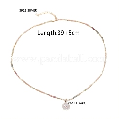 925 подвеска в форме сердца из стерлингового серебра с натуральным флюоритом&nbsp;XE9722