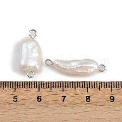 Подвески-коннекторы из натурального пресноводного жемчуга Кеши STAS-D378-09P