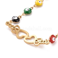 Bracelet à maillons en acier inoxydable 304 avec placage sous vide PVD&nbsp;BJEW-B062-13G