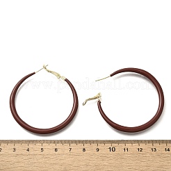 Латунные кольца серьги обруча&nbsp;LS-EJEW-A121-12C-G