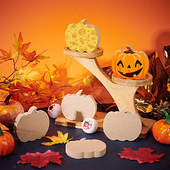 10 шт. МДФ деревянная пустая витрина украшения AJEW-BC0002-06A