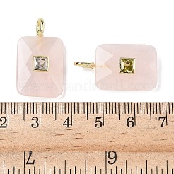 Pendentifs de quartz rose naturel&nbsp;G-I391-03G-01
