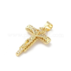 Pendenti in zirconi cubici trasparenti in micro pavè di ottone&nbsp;KK-P350-13E-G