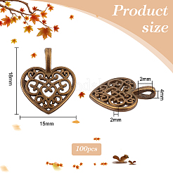 Подвески из сплава 100шт&nbsp;PALLOY-PH0022-29