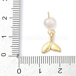 Подвески из натурального пресноводного жемчуга и латуни KK-U062-15G