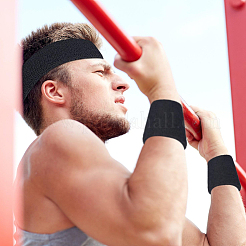 2 сумка хлопковая спортивная повязка на голову и напульсник в комплекте&nbsp;AJEW-CN0004-74B