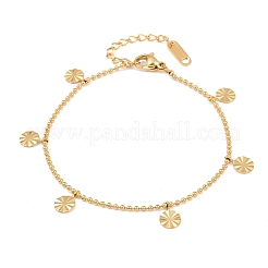 Браслеты с подвесками из нержавеющей стали 304&nbsp;LS-BJEW-P372-02A-G