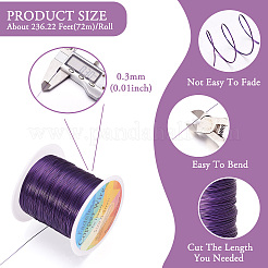 Круглая медная проволока для бисероплетения для изготовления украшений&nbsp;YS-TAC0004-0.3mm-08