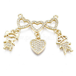 Кулоны из латуни с микропаве ZIRC-N039-177-NF