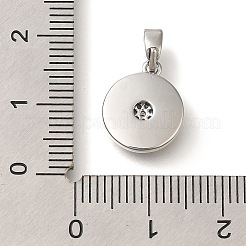 Pendentifs en laiton micro pavé de zircons cubiques et coquillages&nbsp;KK-K388-77P-01