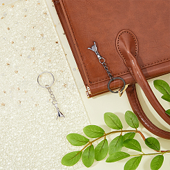 Тянуть крюк жест подвеска из сплава брелок KEYC-WH0036-36B