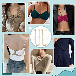 10 шт. U-образные пряжки из цинкового сплава для бикини&nbsp;FIND-PH0028-98KCG