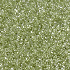 MIYUKIデリカビーズ  シリンダー  日本製シードビーズ  11/0  （db0903)スパークリングセロリ裏地クリスタル  1.3x1.6mm  穴：0.8mm  約10000個/袋  50 G /袋&nbsp;SEED-X0054-DB0903