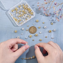 140 шт. полые латунные бусины&nbsp;KK-PH0013-77