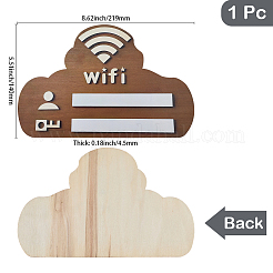Holzschild für Gäste mit WLAN&nbsp;AJEW-WH20098-004A