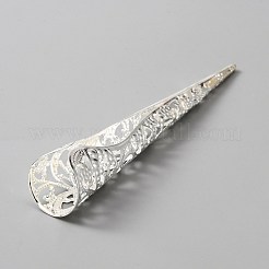 Полые железные кончики ногтей когти кольца&nbsp;AJEW-WH0282-38A