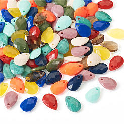 100 Stück 10 Farben undurchsichtige Acryl-Anhänger&nbsp;MACR-TA0001-86