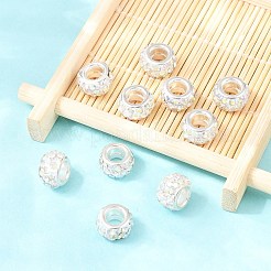 Горный хрусталь из полимерной глины европейские бусины с большим отверстием&nbsp;X-FPDL-R002-15