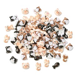 100 Stück Katzen- und Fisch-Harz-Cabochons&nbsp;MRMJ-CJ0001-40