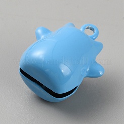 Pendentifs en laiton de peinture de cuisson de formes de chat chanceux&nbsp;KK-WH0081-69C