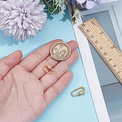 2 шт. 2 цвета 925 подвески-карабин с винтовым замком из стерлингового серебра со стразами&nbsp;STER-GA0001-17G