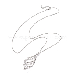 304 нержавеющая сталь макраме мешочек пустой держатель для камней изготовление ожерелья&nbsp;NJEW-JN05238-03