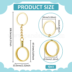 4 шт. застежки для брелка из сплава KEYC-FG0001-17G