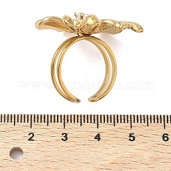 Кольца-манжеты из нержавеющей стали 304 с микропаве из кубического циркония для женщин&nbsp;RJEW-P180-03G