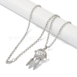 Латунь подвесные ожерелья&nbsp;NJEW-G089-14D-P