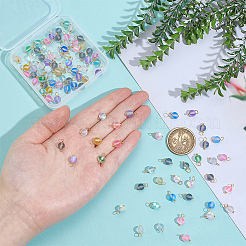 90 шт. круглые подвески из синтетического лунного камня двух цветов&nbsp;PALLOY-PH01809