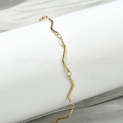 Bracelets à maillons torsadés en acier inoxydable 304 pour femmes&nbsp;BJEW-D456-04G