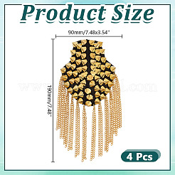 Эполеты с кисточками из фетра и сплава&nbsp;AJEW-WH0248-829