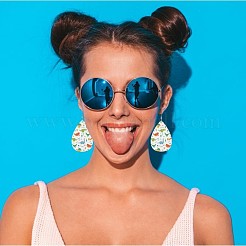 Серьги-капли с подвесками из искусственной кожи динозавра FS-WGBCE63-01