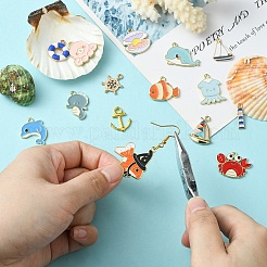 15шт 15 стиля подвески из сплава с эмалью&nbsp;ENAM-YW0003-90