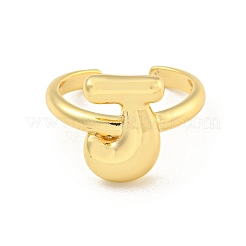 Bagues de manchette ouvertes avec lettre en laiton pour femmes&nbsp;RJEW-G313-01J-G