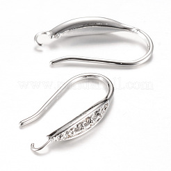 Messing Ohrring Haken Rhinestone Fassungen&nbsp;KK-R037-07P-NF