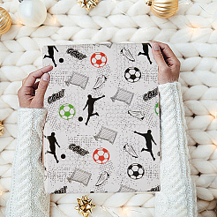 12 Stück Geschenkpapier in 6 Stilen mit Fußballmotiven.&nbsp;AJEW-WH20020-118D