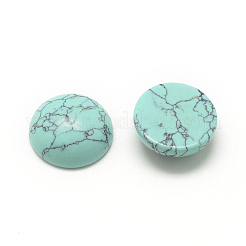 合成ターコイズカボション  染め  半円/ドーム  12x5mm&nbsp;X-G-R416-12mm-44