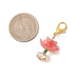 Стеклянные подвески в виде цветов&nbsp;HJEW-MZ00404