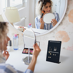 Акриловые подставки для серег с наклонной спинкой и 72 отверстием&nbsp;EDIS-WH0021-33A