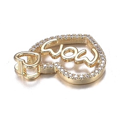 Кулоны из латуни с прозрачным фианитом&nbsp;LS-ZIRC-F120-045G