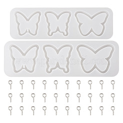 2 Stück 2 Stile DIY Schmetterling Treibsand Silikonformen&nbsp;DIY-TA0009-80